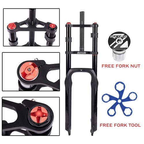 20*4.0er E-Bike Snow/beach Bicycle Air Suspension Single Double Shoulder Forks - Picture 7 of 23