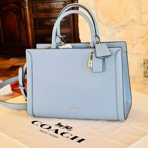 COACH Zoe Carryall 2WAY Handbag Shoulder Crossbody Bag Cornflower F49500 NWT