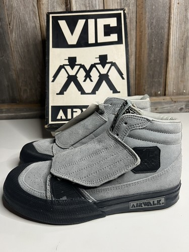 Zapatos de Patineta Retro De Colección De Retro Airwalk VIC Victim Gris Para Hombre Talla 6 1/2 RAROS - Imagen 3 de 8