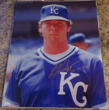 KEVIN APPIER SIGNED 8X10 GLOSSY PHOTO KANSAS CITY ROYALS (A)