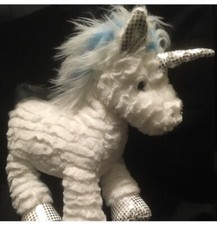 Unicorn Stuffed Animal - White/Blue Sparkle New Clean NWT