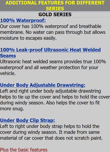 2016 2017 2018 2019 DODGE CHALLENGER Waterproof Car Cover W/MIRRORPOCKET GREY - Picture 4 of 7