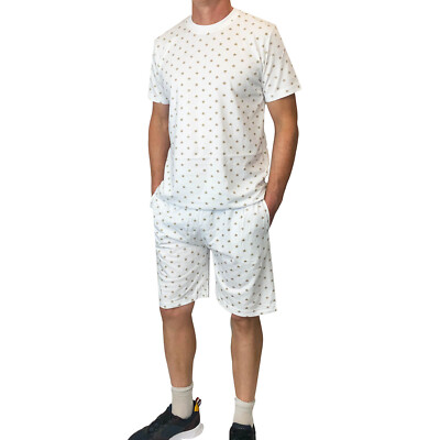 Mens T Shirt Shorts Tracksuit Set Star Medium RRP £50 Boohoo