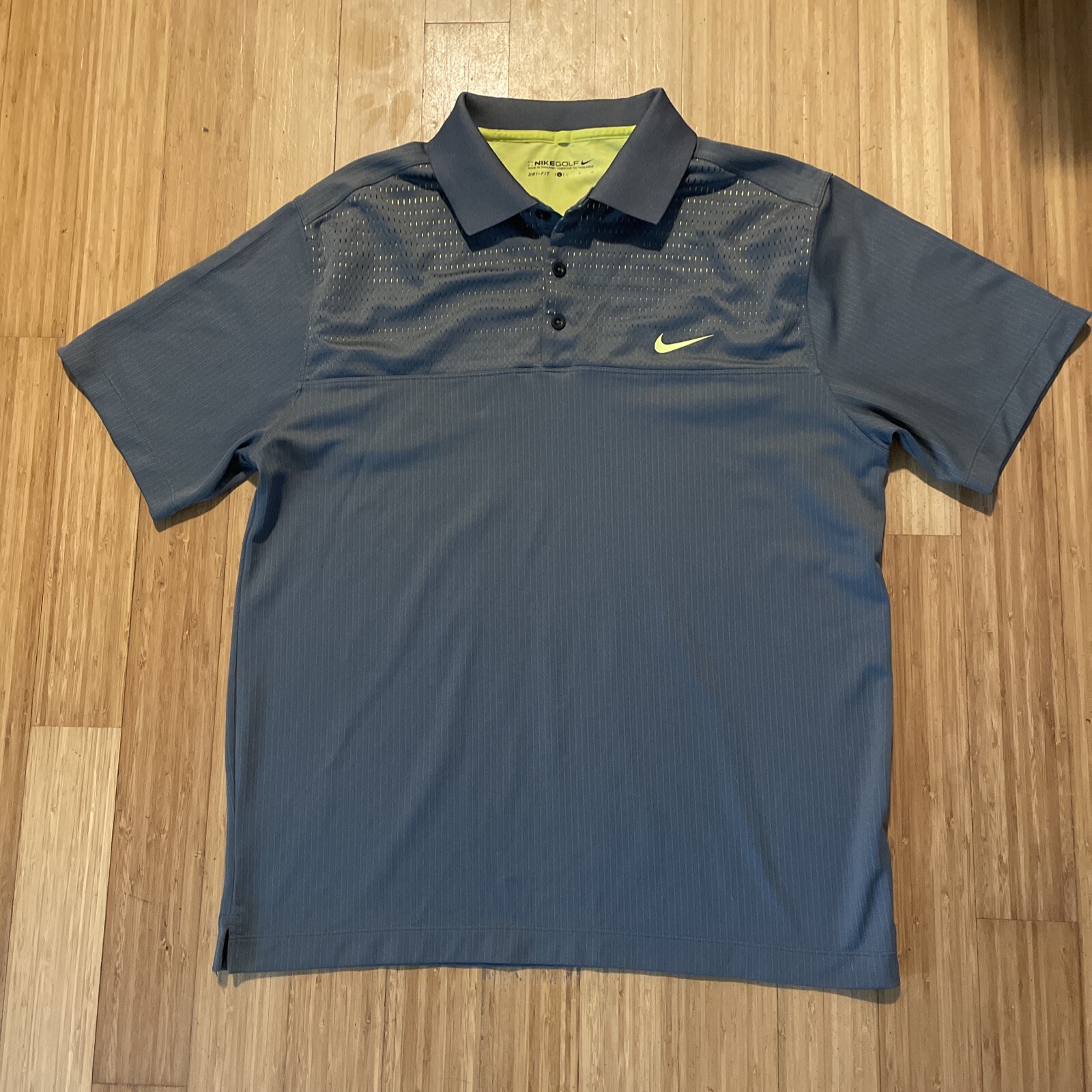 Nike Golf Mens Polo Shirt Dri Fit Men’s Large Gray Y… Gem