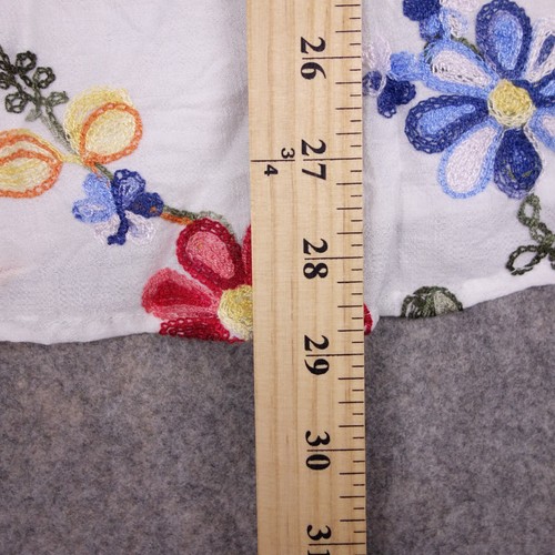 Camisa Blusa Anthropologie Kindred 3X Blanca Floral Cuello en V Ligera Para Mujer - Imagen 8 de 10