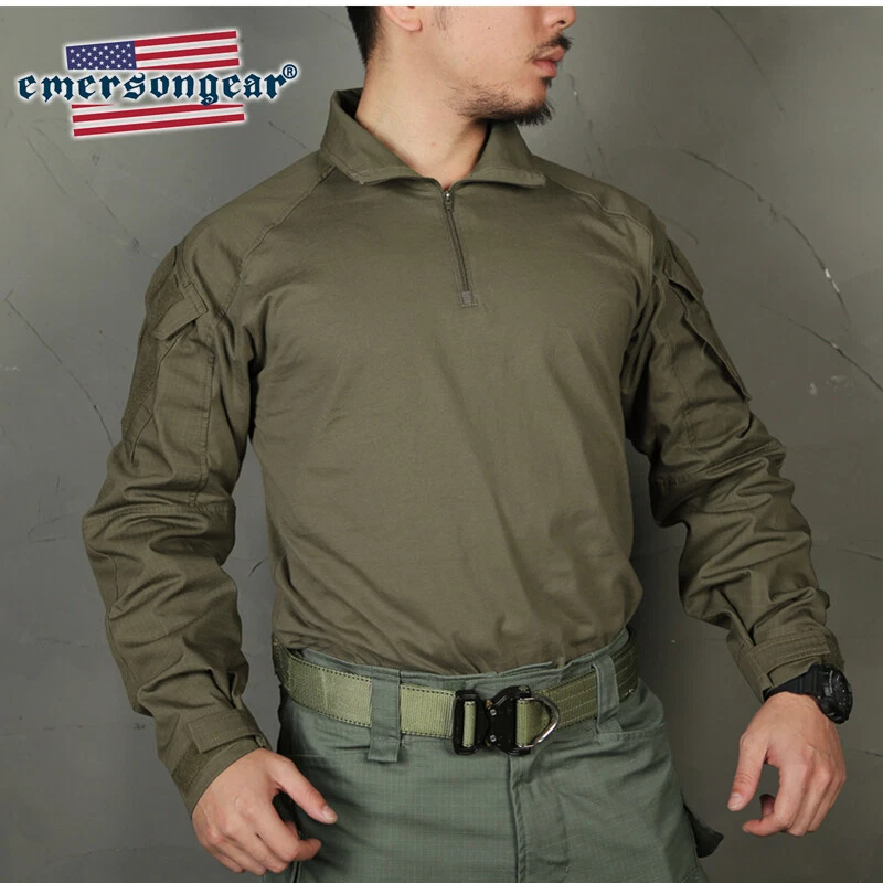 Conjunto de Pantalones Camisa Táctica de Combate Emerson Ranger Verde G3 Hombres BDU Uniforme Militar Foto 3 de 4