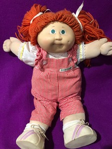 Cabbage Patch Kids Doll Girl Orange Yarn Long Hair Shoes Socks Red