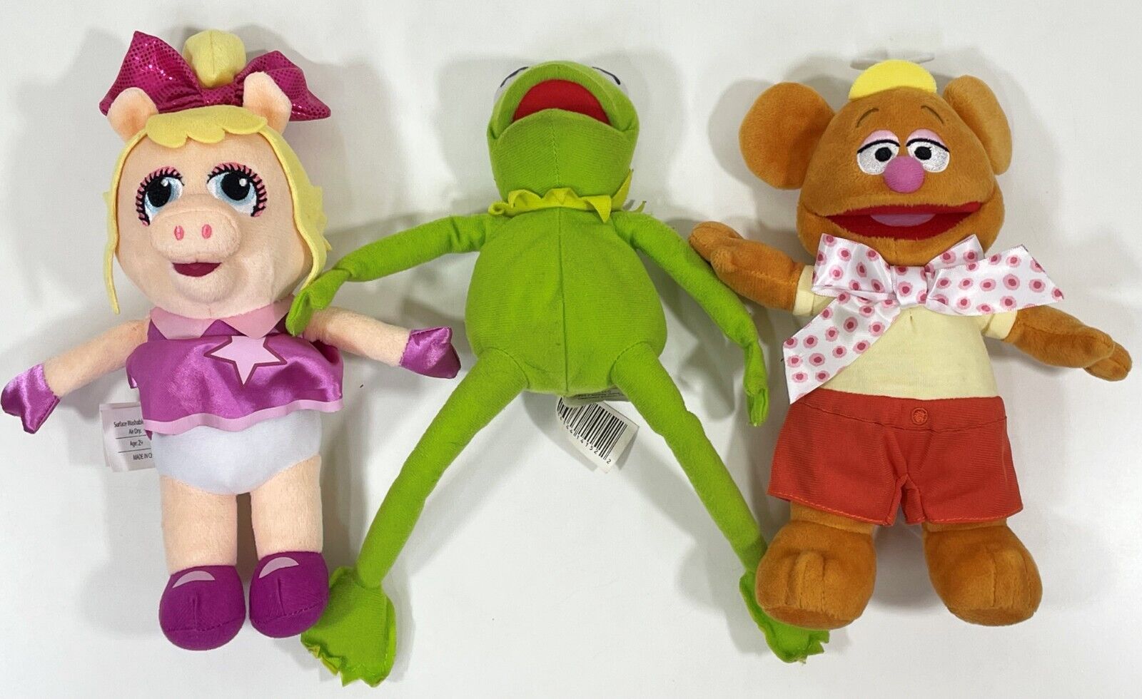 Lot of 3 Disney Junior Muppet Babies 9 Plush Animal Kermit Miss