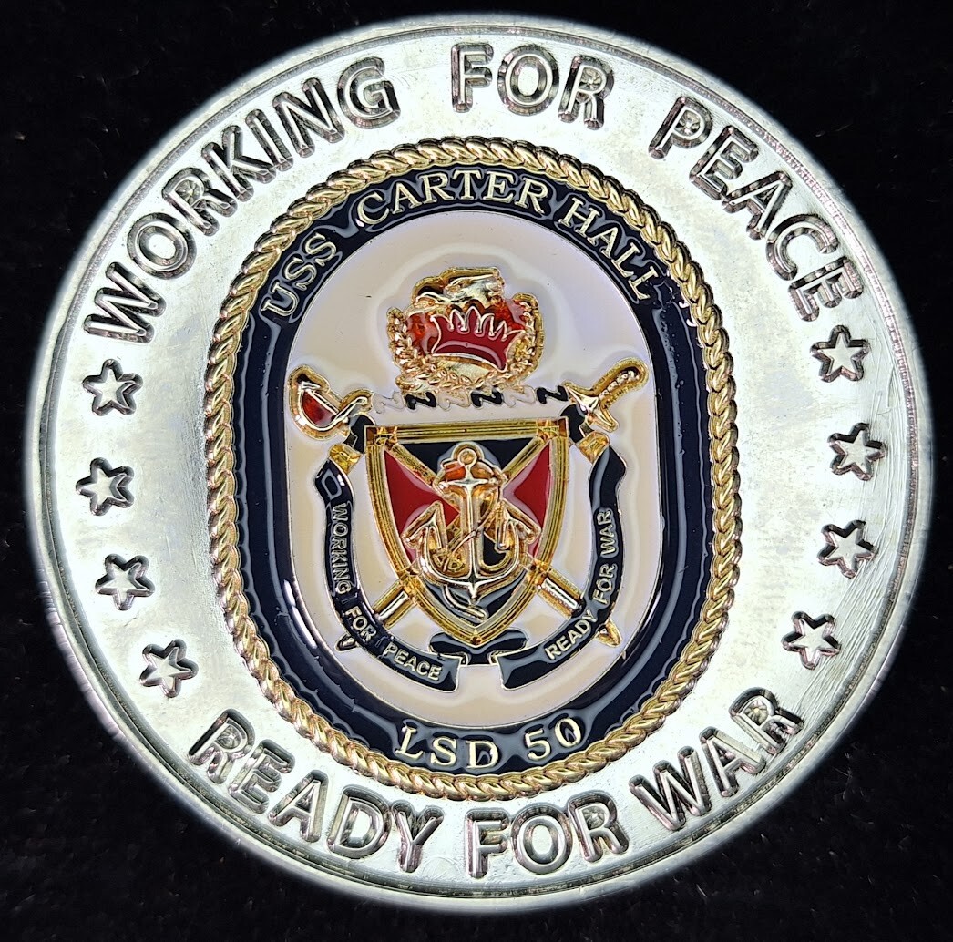 USS Carter Hall LSD-50 FCPOA Navy Gator Challenge Coin