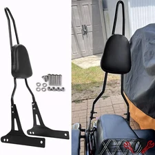 Black Passenger Backrest Sissy Bar For Harley Dyna Low Rider Fat Bob 2006-2017