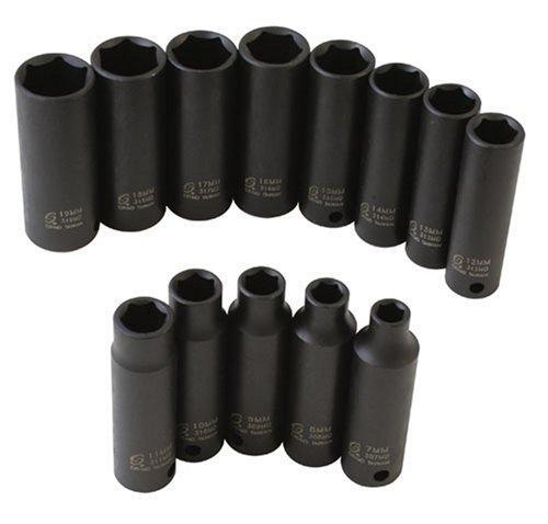 Sunex SUU-3359 Tools SU 13 Pieces 3/8" Drive Deep Impact Socket Set 7 ...