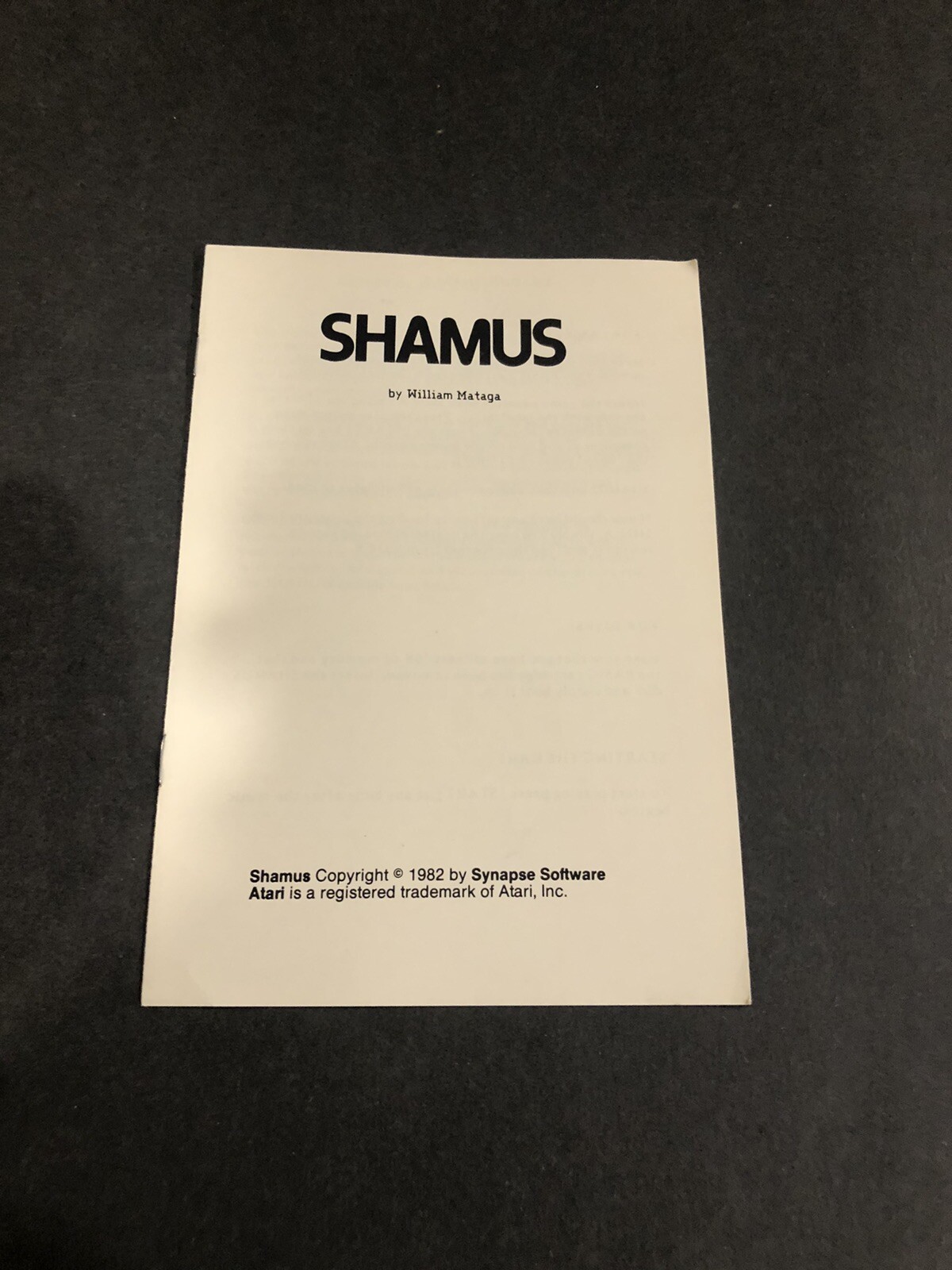 Shamus atari 400 800 manual | eBay