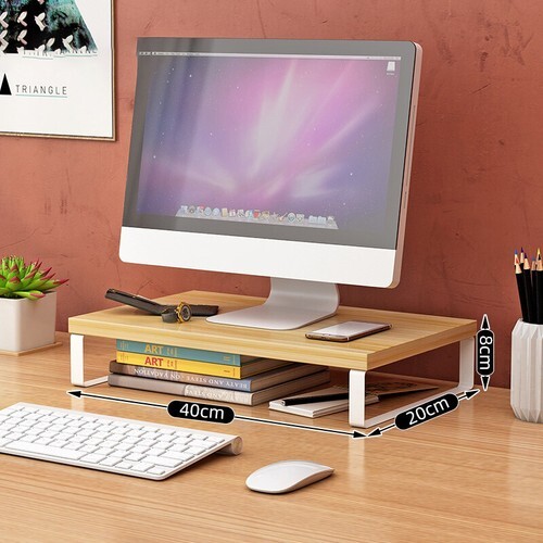 Desktop Computer Monitor Stand Desktop PC Laptop Screen Elevated Riser Organizer - Picture 21 of 24