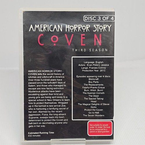American Horror Story-Coven : Season 3 (DVD, 2013) Denis O'hare Kai Schulz Riley - Picture 7 of 9