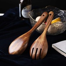 Wooden Spatula Set for Cooking - Acacia Wood Kitchen Utensils Set of 2