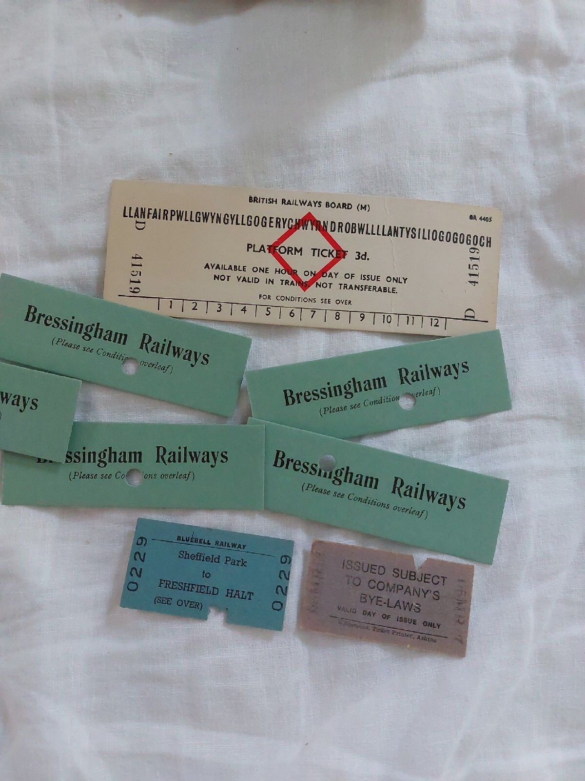 Vintage Railway Platform Ticket for Longest Welsh Town Name and More
