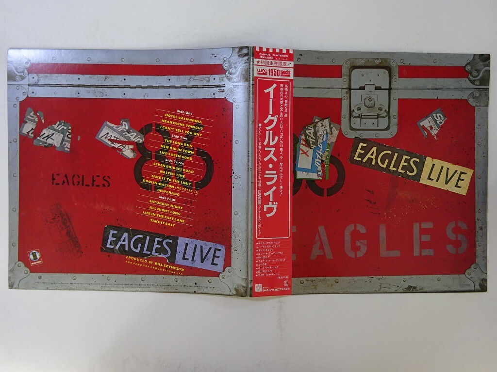 Eagles Live Asylum Records P-4405~6 Japan  VINYL LP OBI