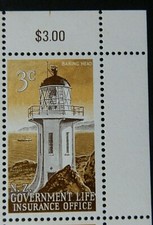 NEW ZEALAND 1969-76 SG L58 3c. BARING HEAD LIGHTHOUSE - MNH