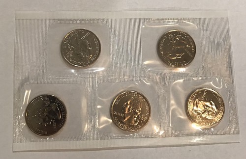 2000 P State Quarter Set In US Mint Cello 5 Coin Lot - Picture 2 of 2