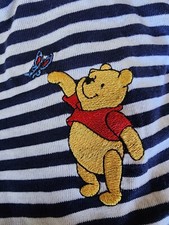 Vintage Pooh Brand Winnie The Pooh Embroided Henley Women's Sz Large Made In USA