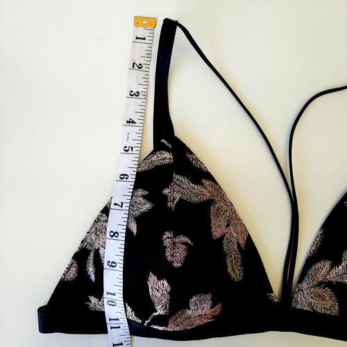 EXPRESS One Eleven Floral Embroidered Bralette Size XL New Black A10 - Picture 5 of 5