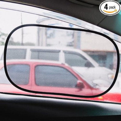 kinder Fluff Car Window Shade (4X Transparent Sunshades)
