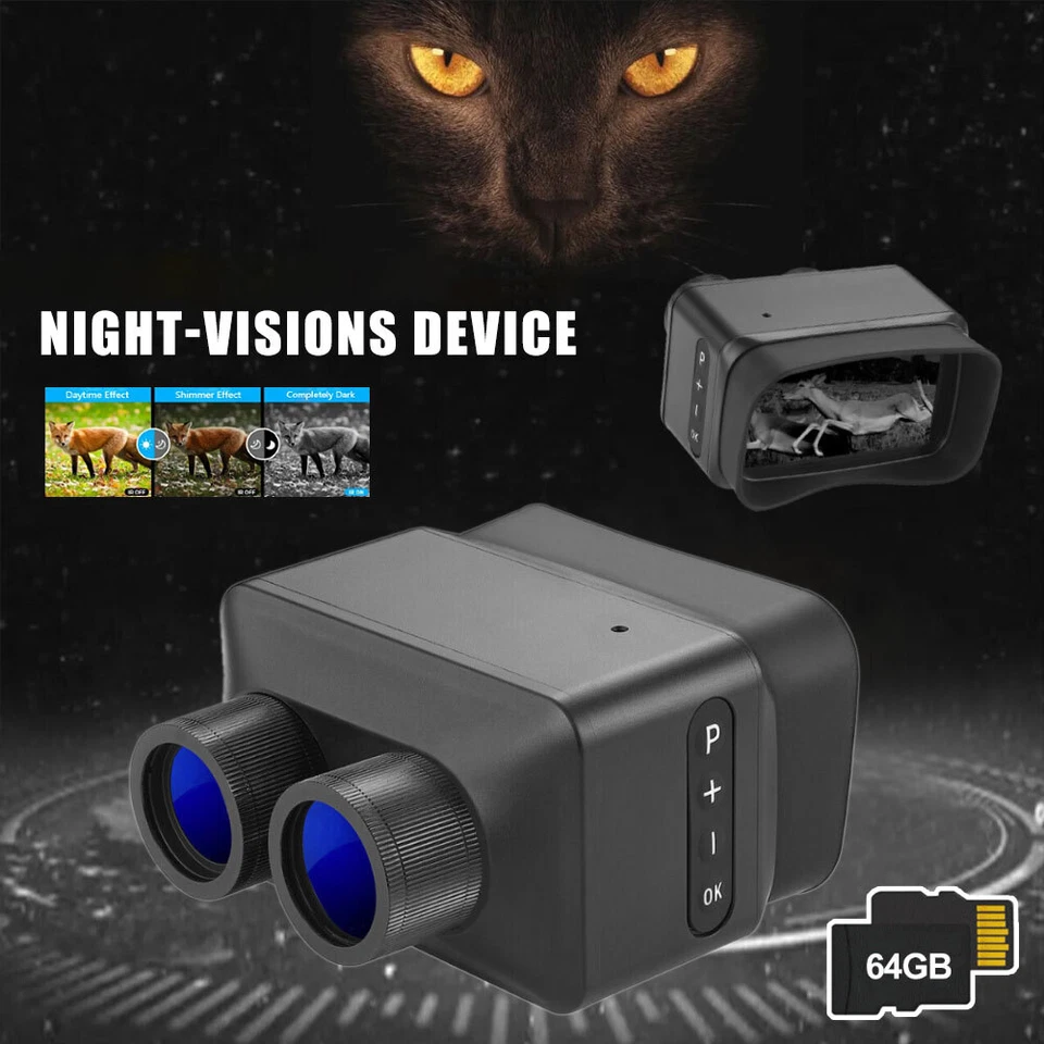 4K Night Vision Device Binocular Telescope 5X Zoom USB Rechargeable For Hunting  - Image 3 of 4