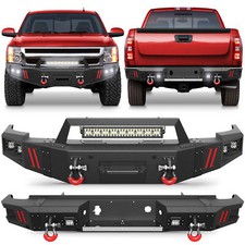 Steel Frontrear Bumper Wwinch Plated-rings For 2007-2013 Chevy Silverado 1500 Steel Frontrear Bumper Wwinch Plated-rings For 2007-2013 Chevy Silverado 1500