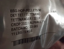 2022 BSG (US) Hop Pellets 11 lb Hops Direct fresh pellet Type 90