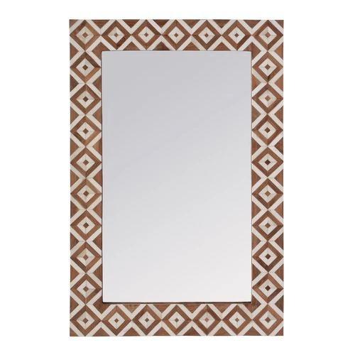 Butler Specialty Company Verona 24"W x 36"H Wood & Bone Wall Mirror - Brown - Picture 1 of 4
