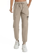 Women Hiking Pants Lightweight Cargo Pants with Pockets Apricot,S 