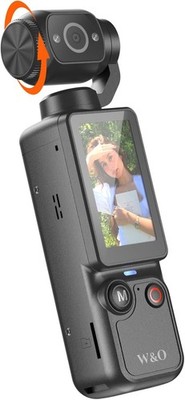 W&O 2.5K Vlogging Camera Handheld Video Camcorder Stabilization 180° Rotatable
