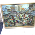Oil on canvas of chinese market scene 1998 — photo 1