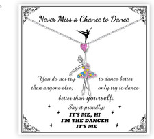 Cheerleader Gymnastics Dance Recital Gifts for Girls, Dance Horse Necklace Cheer