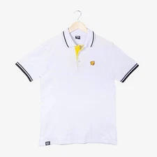 Milk Mocha Bear: Mocha Polo Shirt - White / Men / M