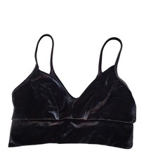 Victoria's Secret Velvet Cami Top Sleeveless Black Lingerie Bralette S