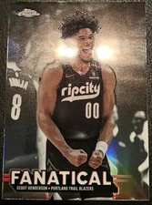 2025-26 Topps Chrome Scoot Henderson Fanatical Ssp Case Hit Blazers #Fan-9