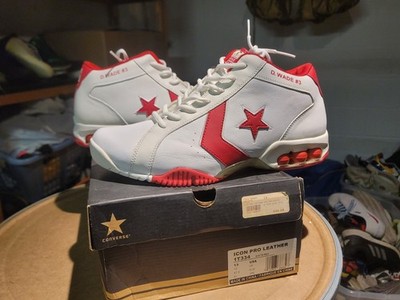 Converse ICON PRO LEATHER DWYANE WADE #3 HOME PLAYOFF PE WHITE RED 1T334 US13