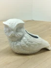 VTG 1970 SNOW WHITE MILK GLASS OWL CANDLE HOLDER ENESCO JAPAN
