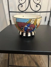 Studio Designworks 6" Ceramic Musical 4 Footed Serving Bowl