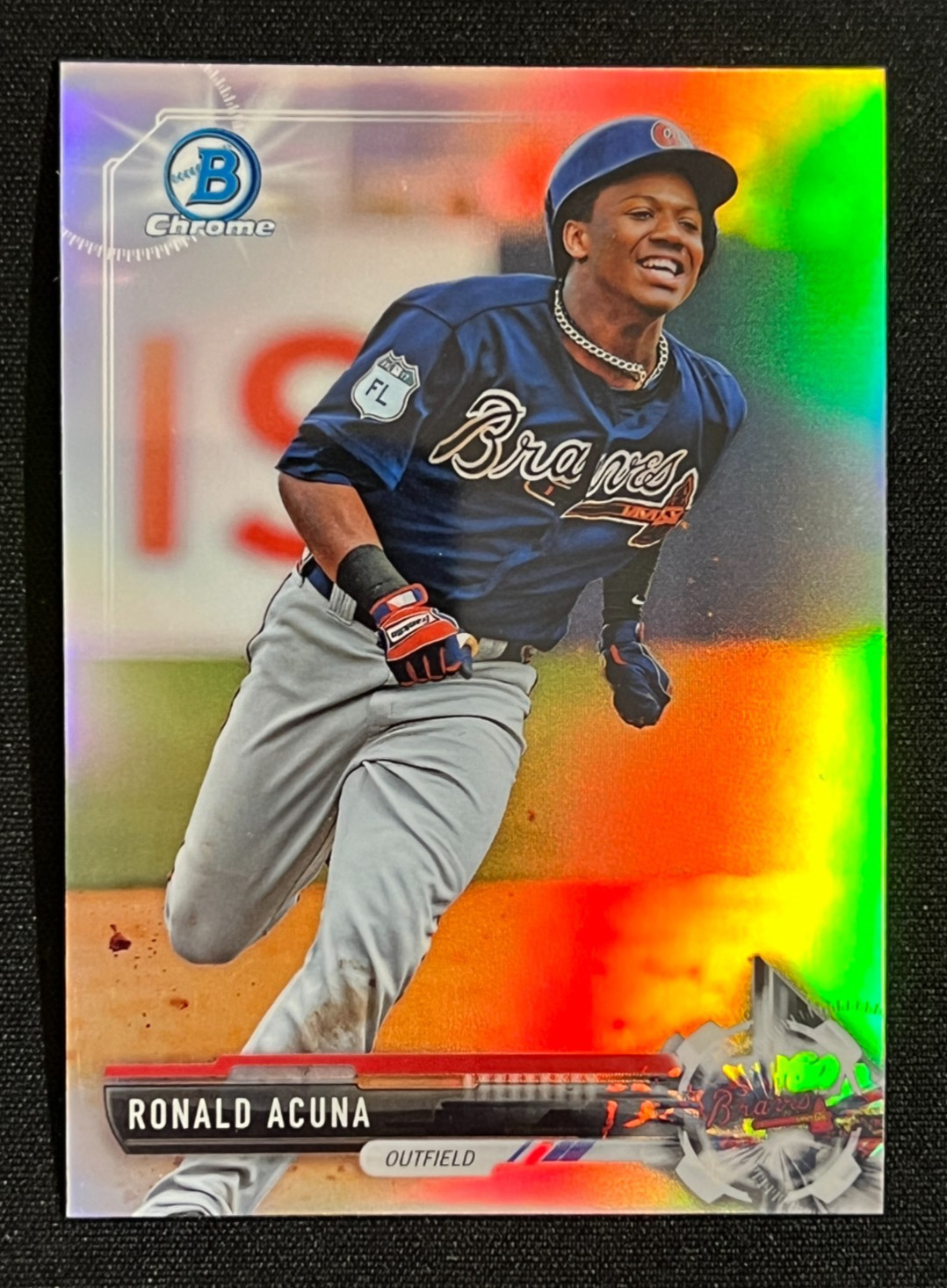 Ronald Acuna 2017 Bowman Draft Chrome #BDC-39 Rookie Card REFRACTOR