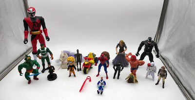 Actionfiguren Konvolut Spider-Man Venom Naruto Power Rangers Star Wars Masters