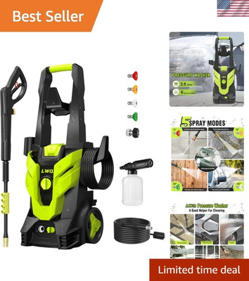 #ad 2030 PSI Portable Pressure Washer with 4 Nozzles for Multi Surface Cleaning $189.99
