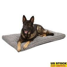 Deluxe Dog Bed Plush Crate Mat Cozy Comfortable Pet Bed Non-Skid Washable New