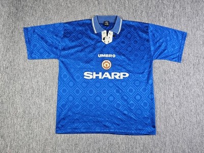 Vintage 92‑94 Manchester United Third Kit Jersey Umbro Sharp Blue