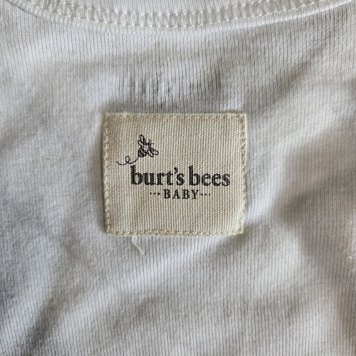 Burts Bees Essential Long Sleeve Baby Body Suit 5 Pack in White 3-6 Months - Picture 4 of 6