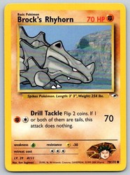 Brock's Rhyhorn 70/132 Gym Heroes Common Unlimited