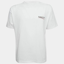 Balenciaga White Political Campaign Print Cotton TShirt XXS