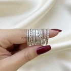 925 Sterling Silver Stacking Ring Set, Handmade Band Ring Silver Ring  All Size