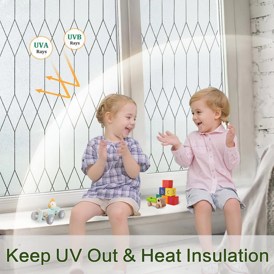 Película decorativa para ventana de vidrio esmerilado celosía marroquí (17,5 X 78,7 pulgadas) Foto 4 de 4